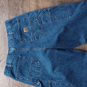 Carhartt Men's Original Dungaree Fit B13-DPS Utility Jeans 34 x 32 Dark Wash